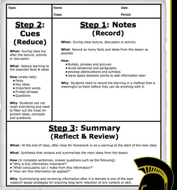 writing to your own memory note taking